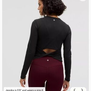 Lululemon all it takes back-twist ribbed long sleeve shirt - Purple